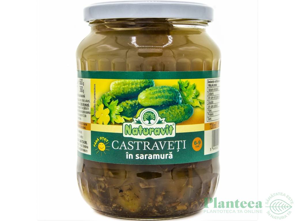 Castraveti 6~9cm in saramura 720ml - NATURAVIT