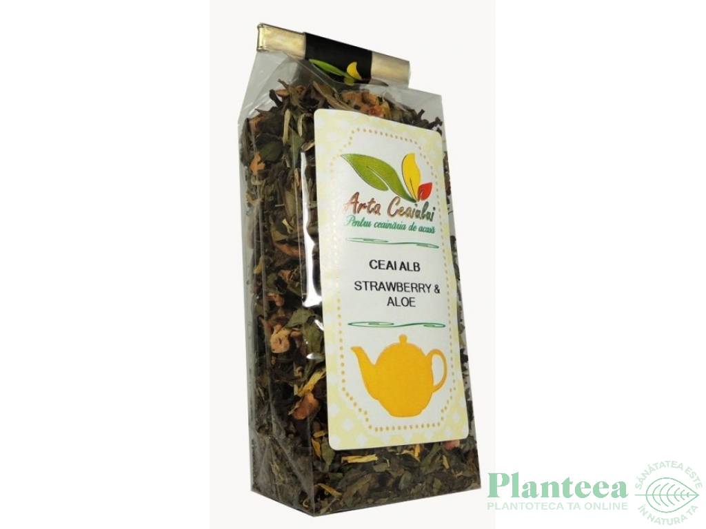 Ceai alb capsuni aloe 100g - MOUNT HIMALAYA TEA