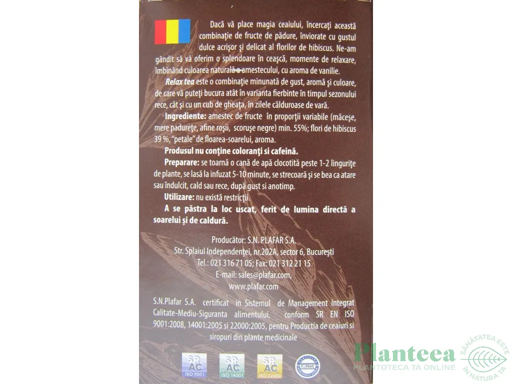 Ceai relax Carpathian Mundi 70g - PLAFAR