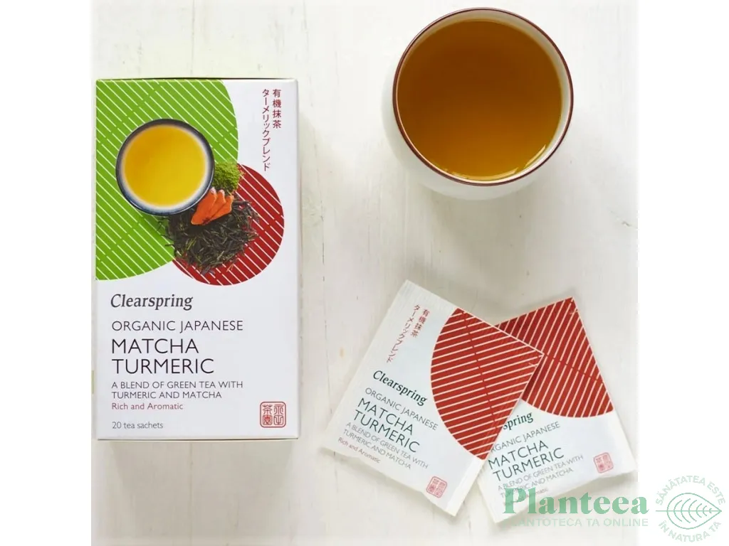 Ceai verde sencha turmeric matcha eco 20dz - CLEARSPRING