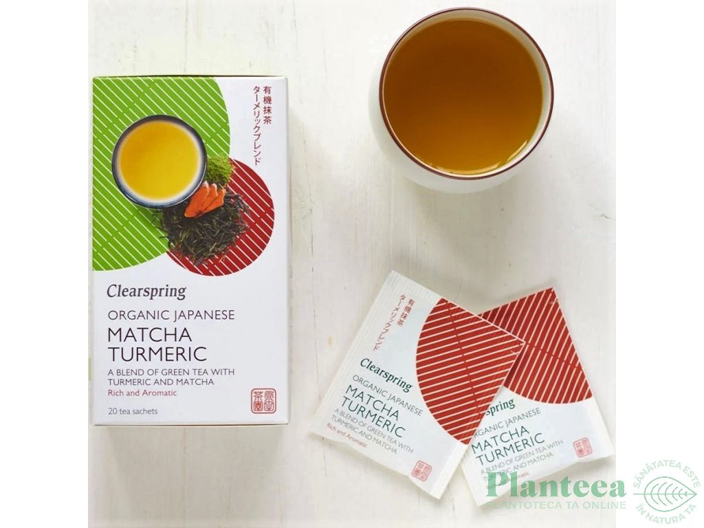 Ceai verde sencha turmeric matcha eco 20dz - CLEARSPRING