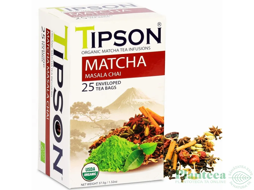 Ceai matcha organic masala chai 25dz - TIPSON