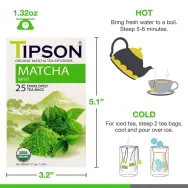 Ceai matcha organic menta 25dz - TIPSON