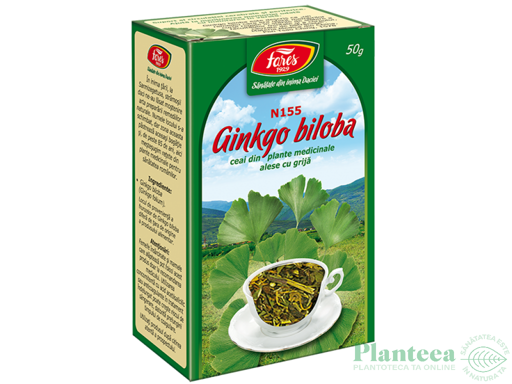 Ceai ginkgo biloba 50g - FARES