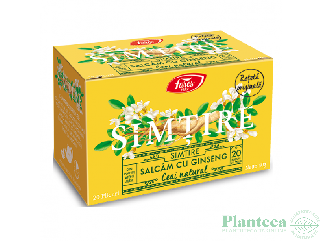 Ceai natural Simtire salcam ginseng 20dz - FARES