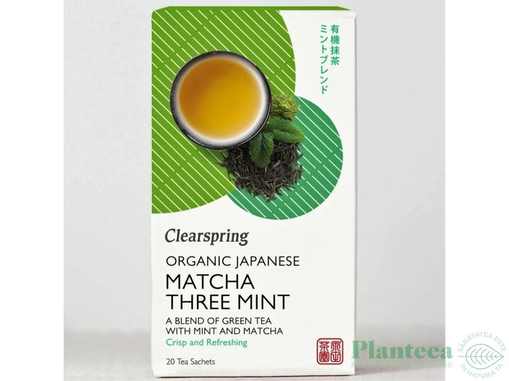Ceai verde sencha menta matcha eco 20dz - CLEARSPRING