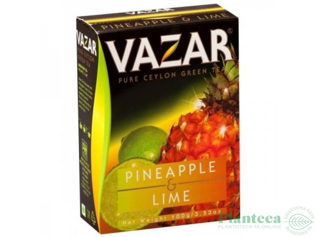 Ceai verde ceylon ananas lime refill 100g - VAZAR