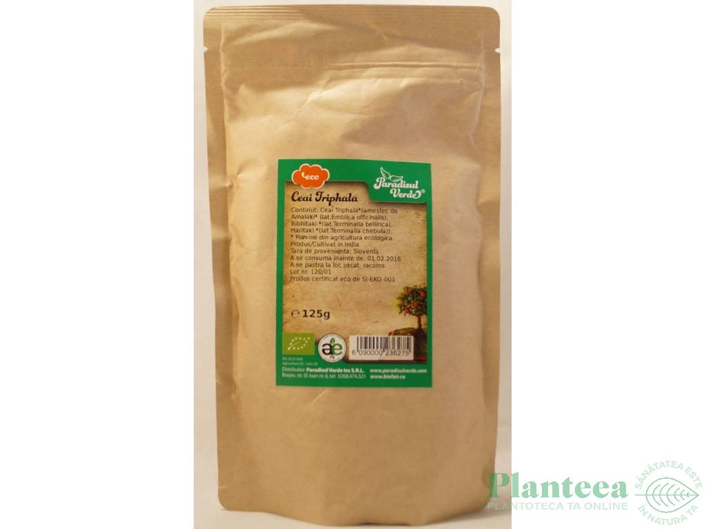 Pulbere ceai triphala eco 125g - PARADISUL VERDE