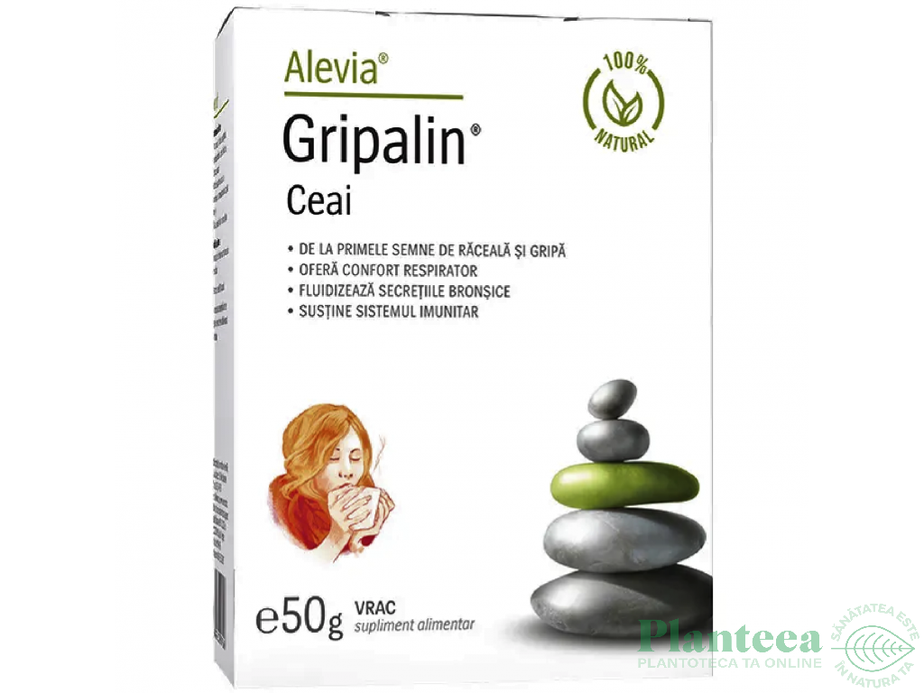 Ceai Gripalin 100% natural 50g - ALEVIA