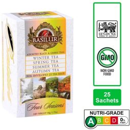 Ceai negru/verde Four Seasons asortat 4sort 25dz - BASILUR