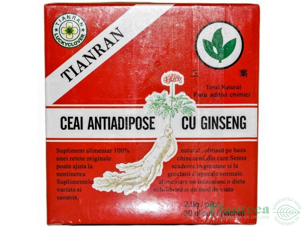 Ceai antiadipos ginseng rosu 30dz - TIANRAN