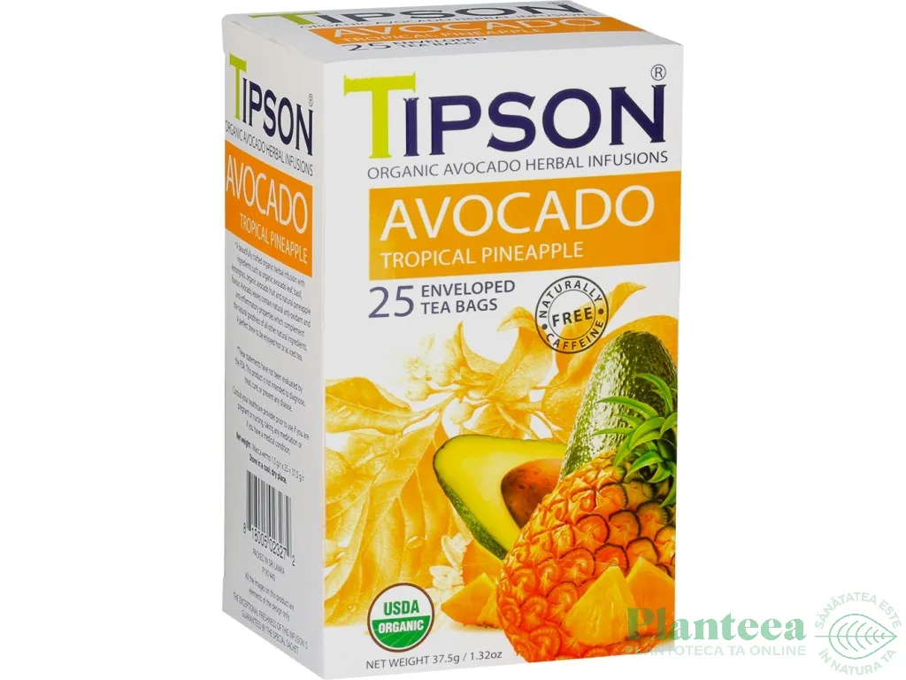 Ceai avocado organic ananas tropical 1,5gx25dz - TIPSON