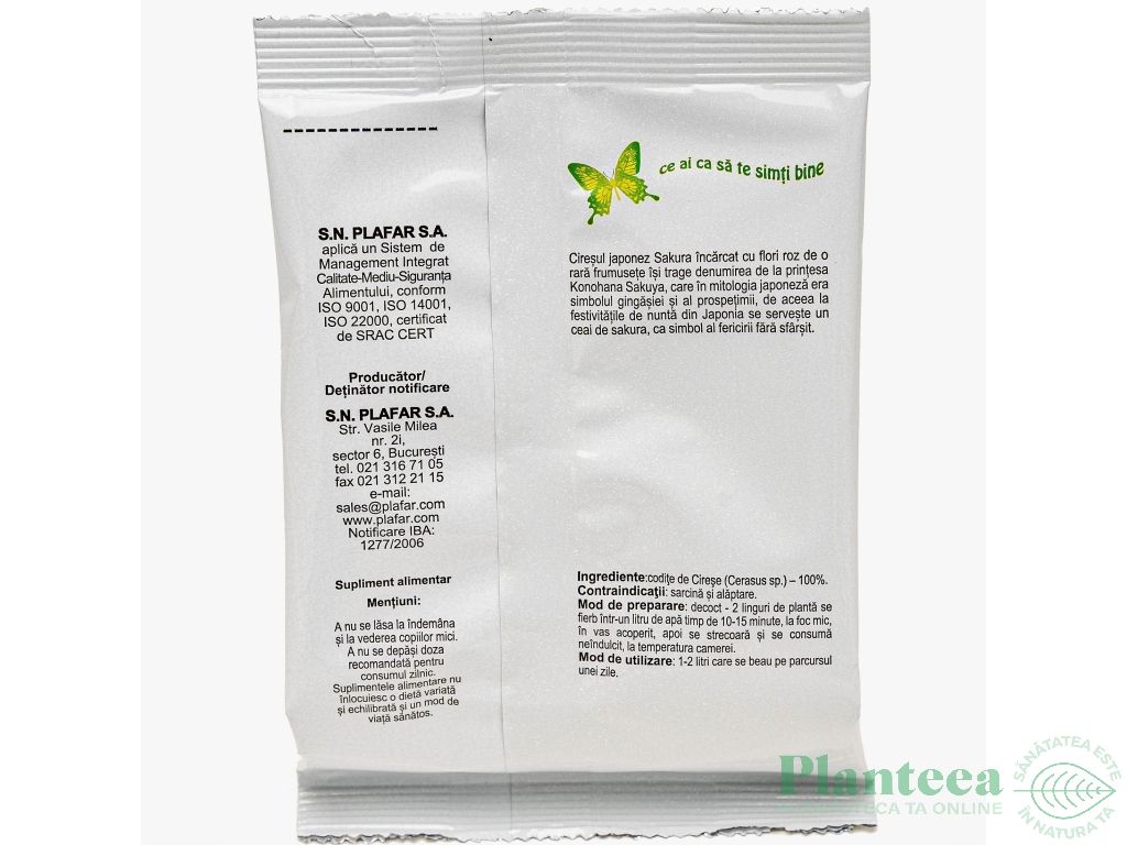 Ceai cozi cirese 50g - PLAFAR