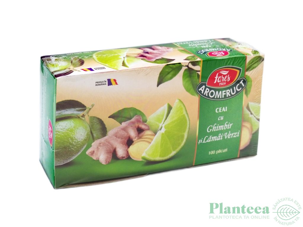 Ceai cu ghimbir lamai verzi AromFruct 100dz - FARES