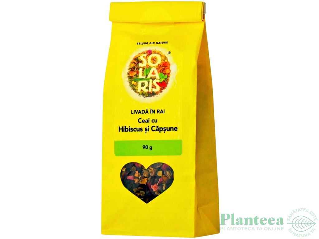 Ceai hibiscus capsune 90g - SOLARIS