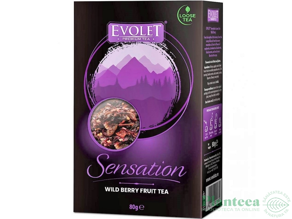 Ceai fructe padure Sensation 80g - EVOLET