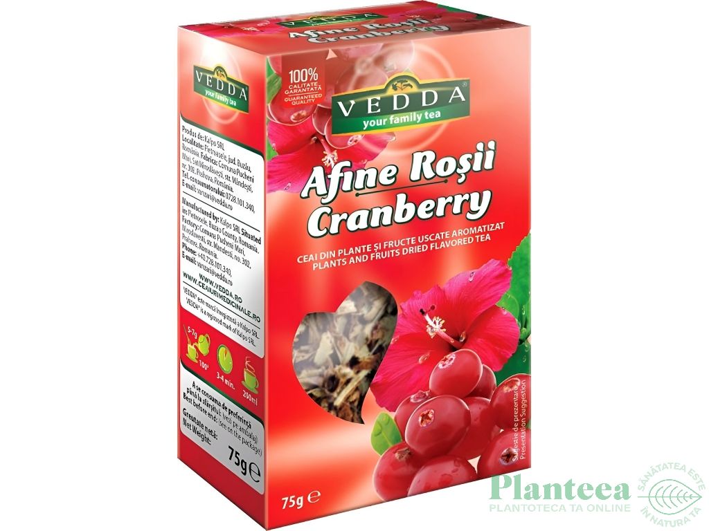 Ceai cu afine rosii 75g - VEDDA