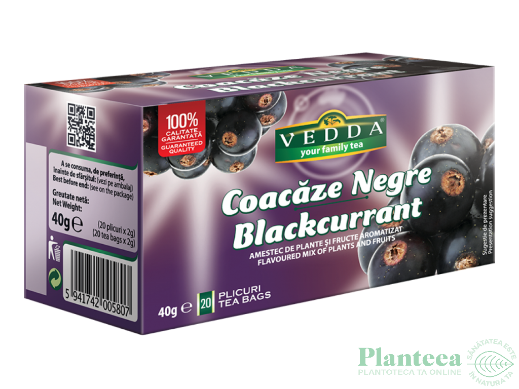 Ceai cu coacaze negre 20dz - VEDDA