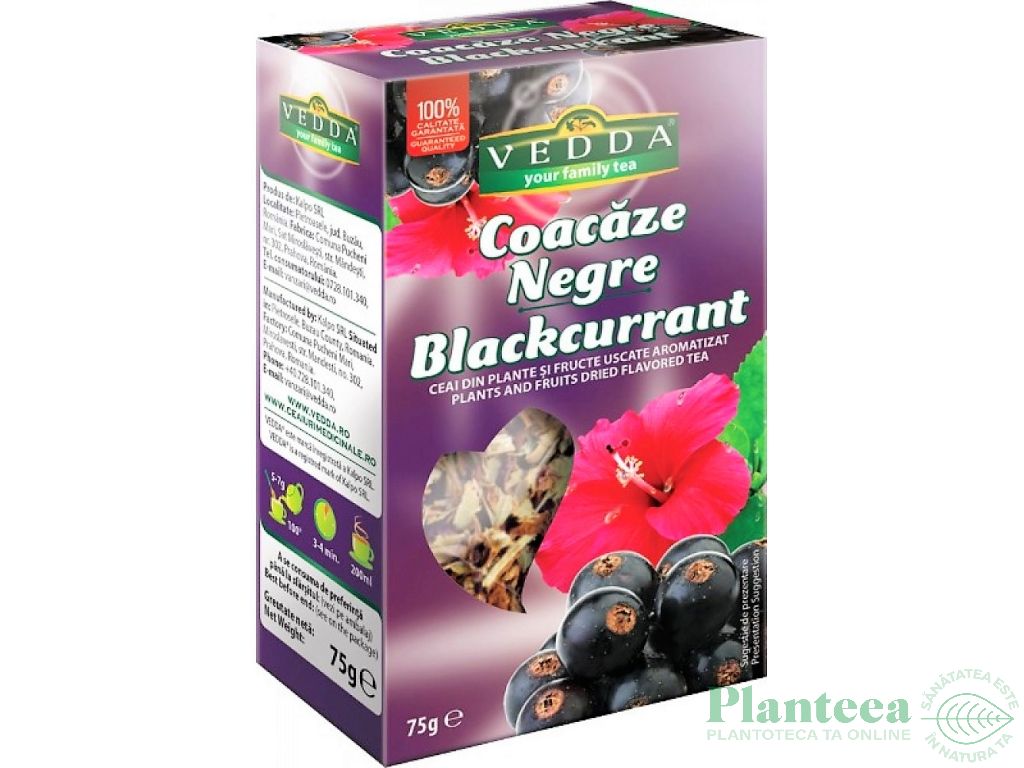 Ceai cu coacaze negre 75g - VEDDA