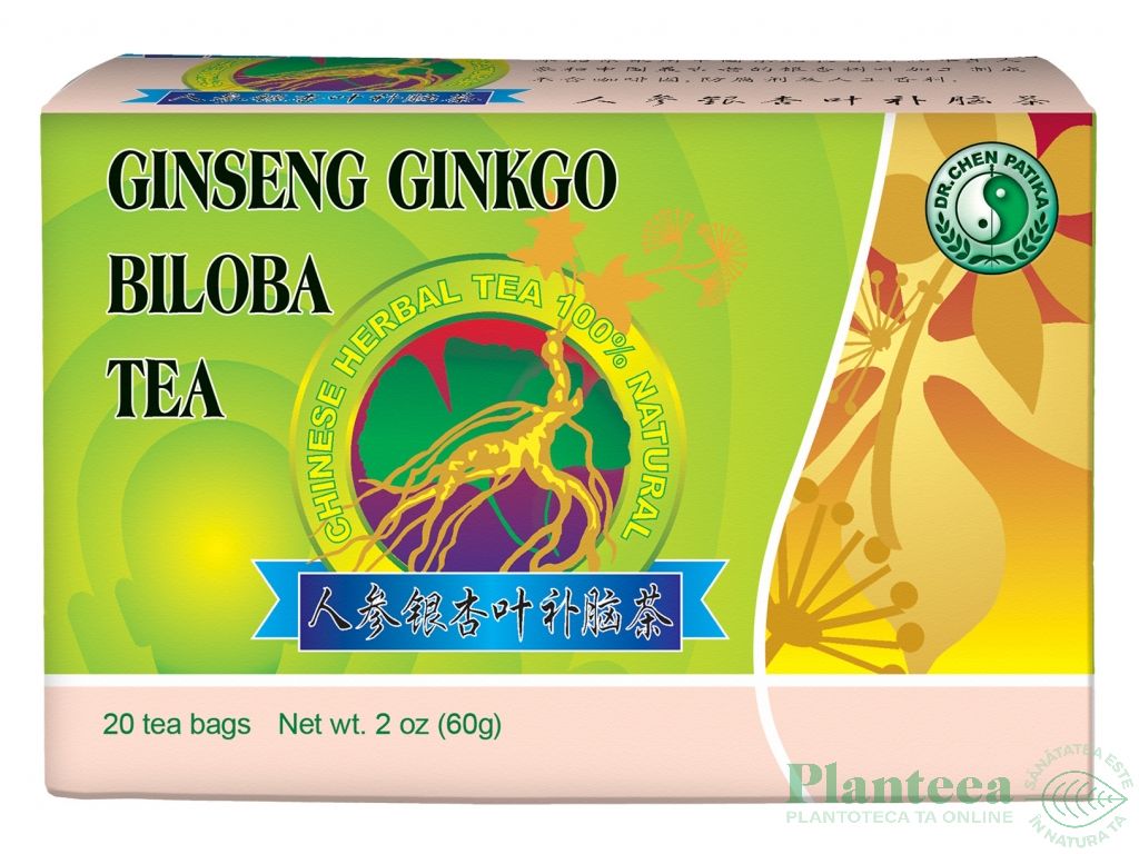 Ceai ginseng ginkgo biloba 20dz - DR CHEN PATIKA