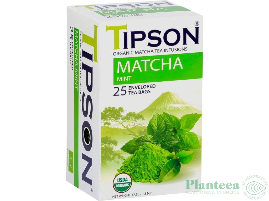 Ceai matcha organic menta 25dz - TIPSON