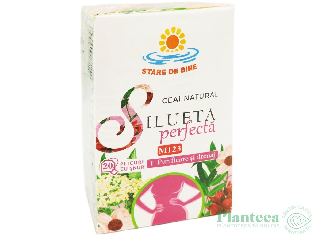 Ceai natural Silueta Perfecta purificare drenaj 20dz - FARES