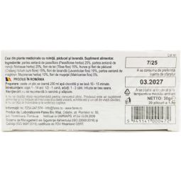 Ceai natural Somn linistit 20dz - FARES