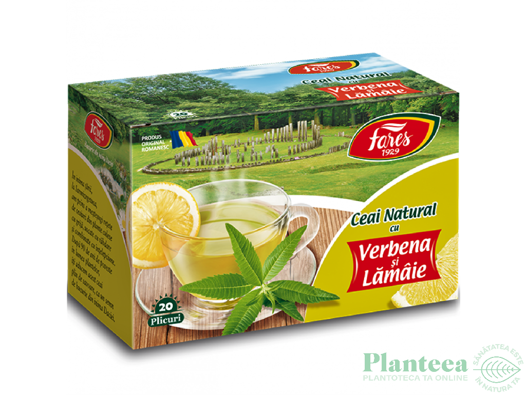 Ceai natural cu verbena lamaie 20dz - FARES