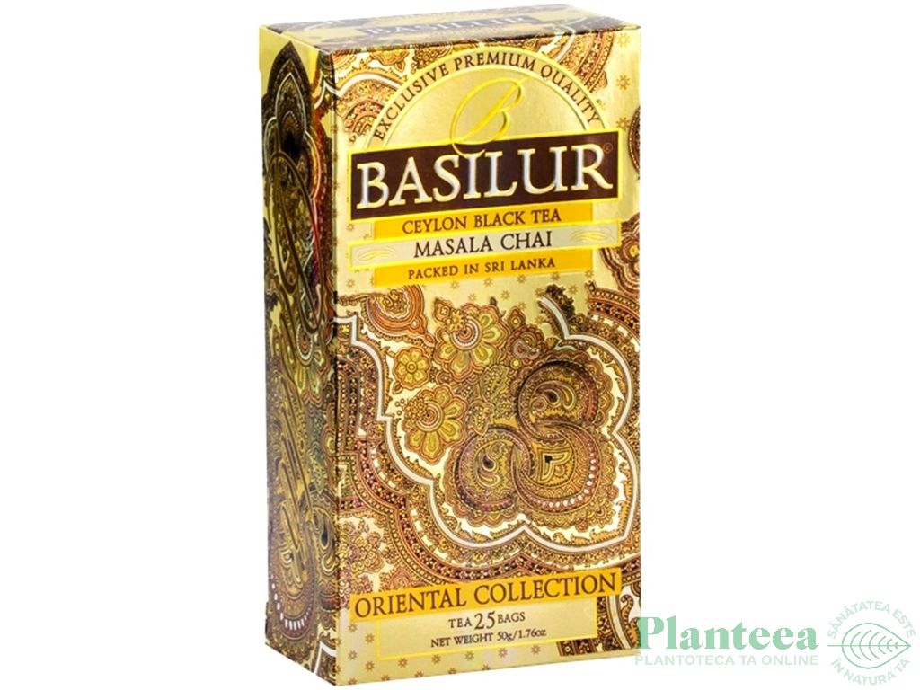 Ceai negru ceylon Oriental masala chai 25dz - BASILUR