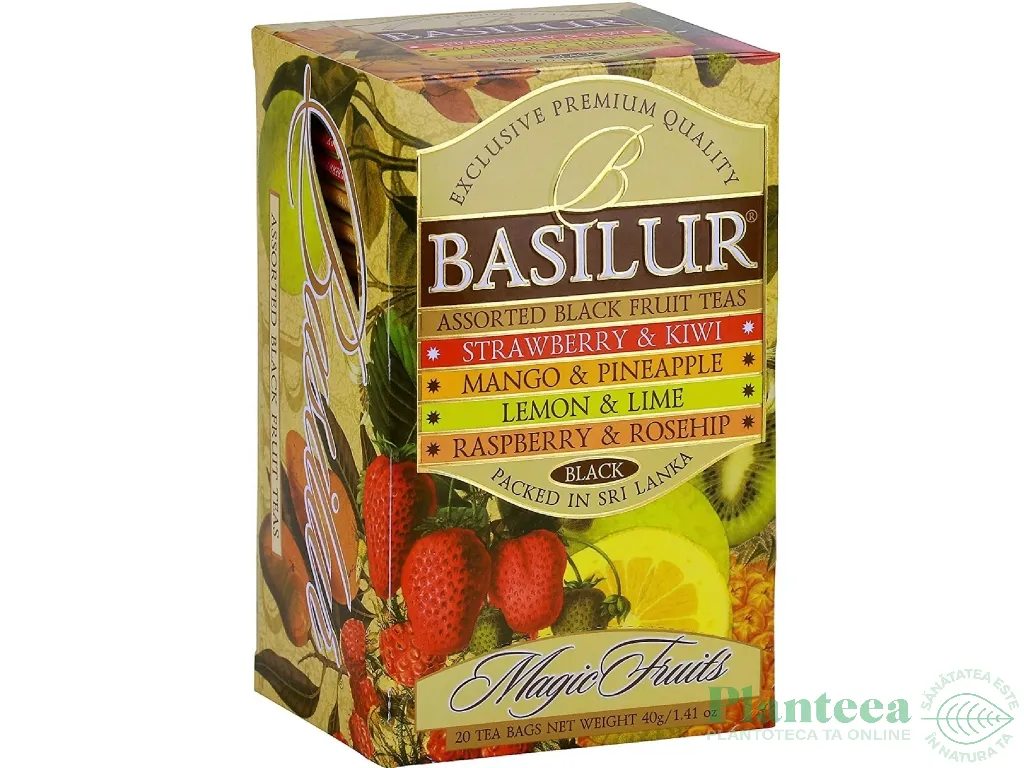 Ceai negru ceylon Magic Fruits asortat 5sort 2gx25dz - BASILUR