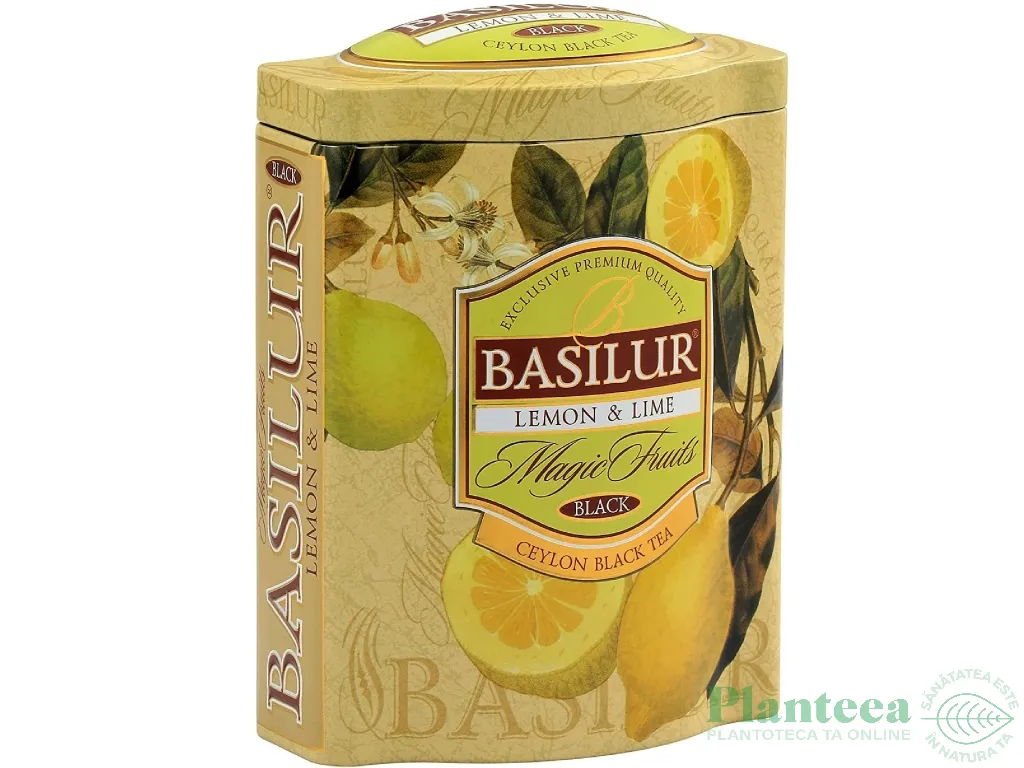 Ceai negru ceylon Magic Fruits lamaie lime cutie 100g - BASILUR