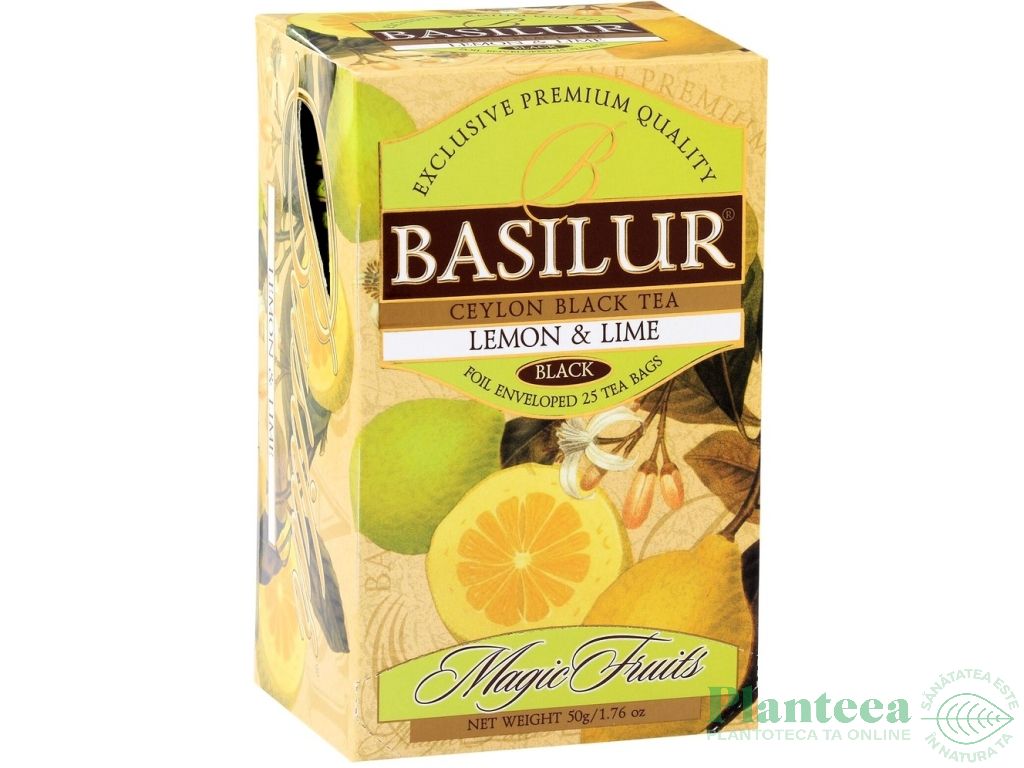 Ceai negru ceylon Magic Fruits lamaie lime 2gx25dz - BASILUR