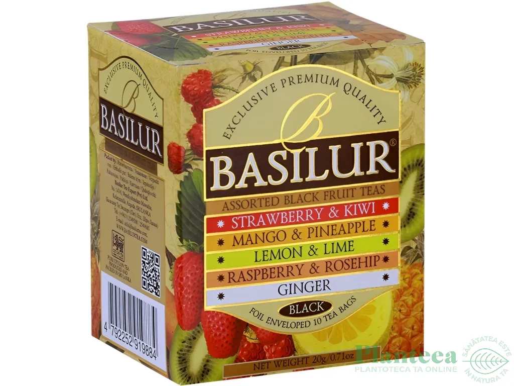 Ceai negru ceylon Magic Fruits asortat 5sort 10dz - BASILUR