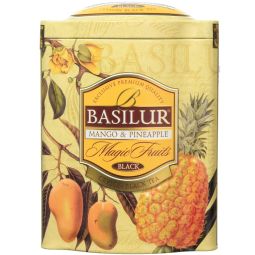 Ceai negru ceylon Magic Fruits mango ananas cutie 100g - BASILUR