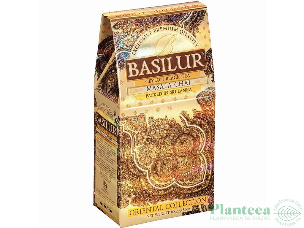 Ceai negru ceylon Oriental masala chai refill 100g - BASILUR