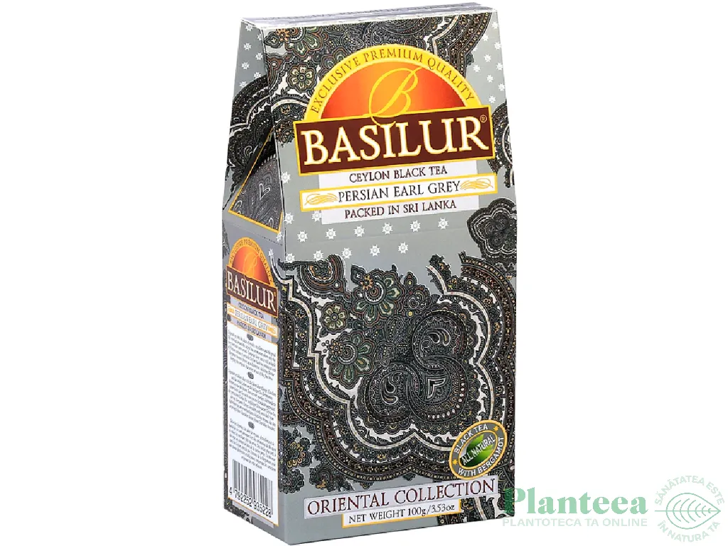 Ceai negru ceylon Oriental persian earl grey refill 100g - BASILUR