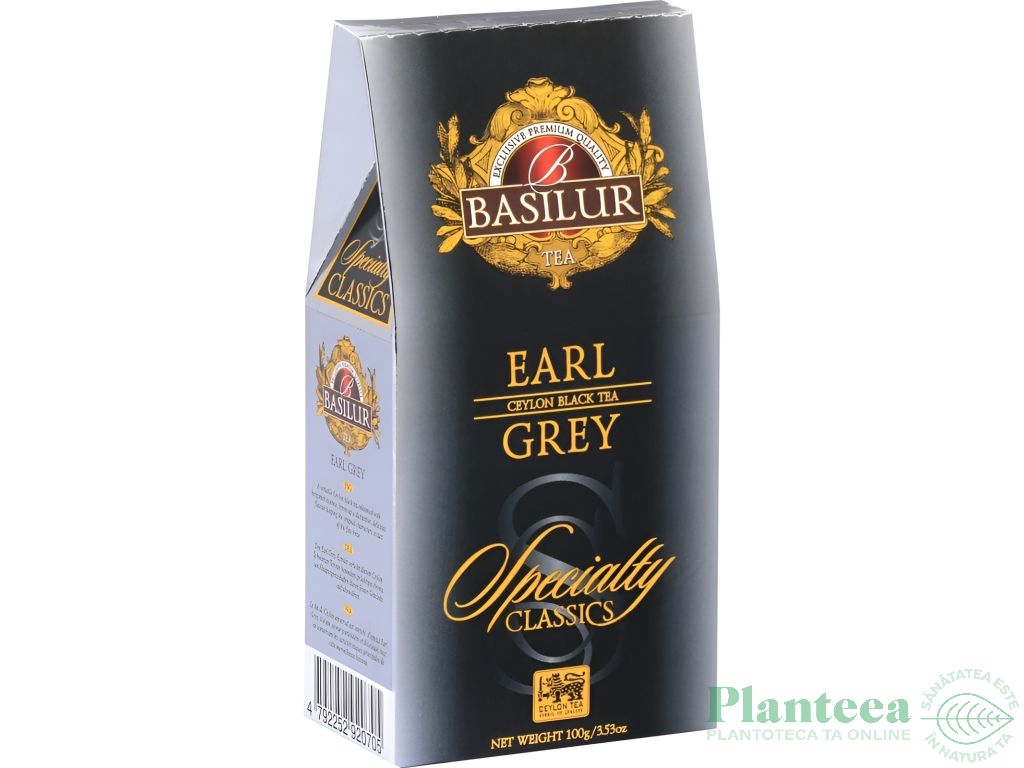 Ceai negru ceylon Specialty Classics earl grey refill 100g - BASILUR