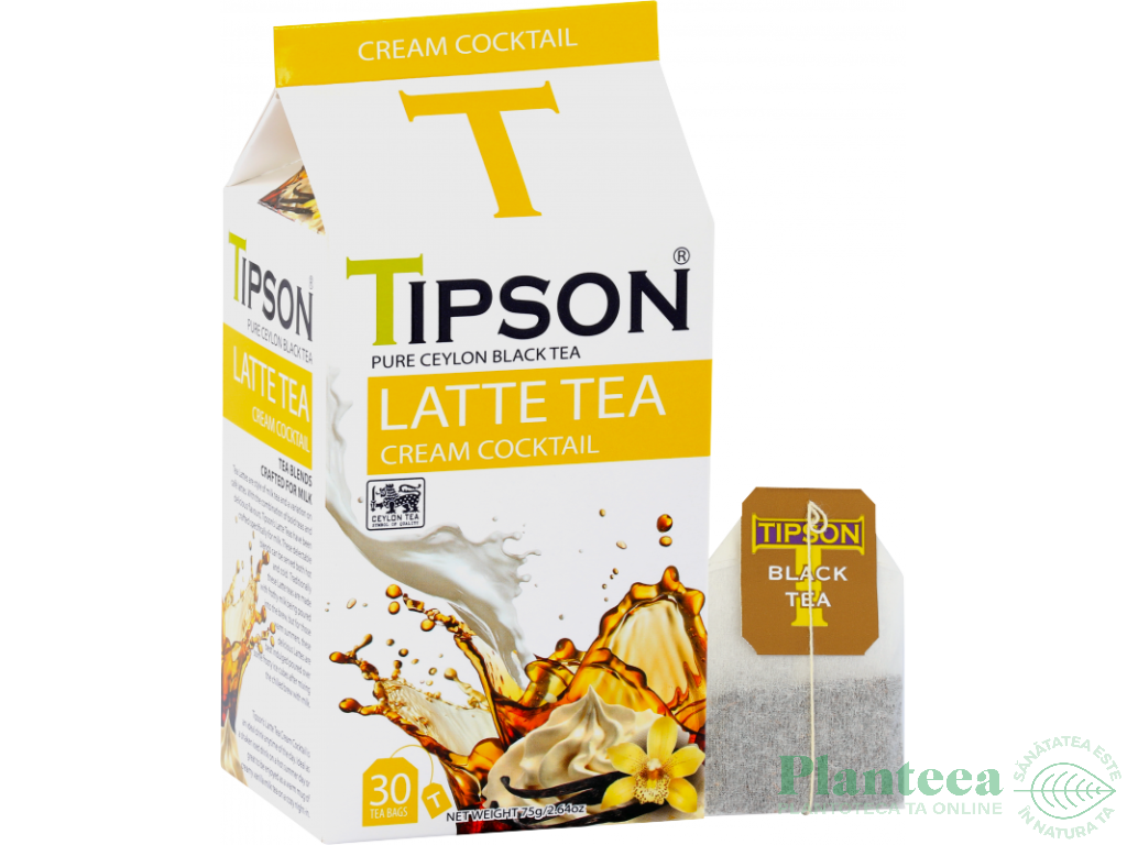 Ceai Latte negru pur ceylon Cream Cocktail 2,5gx30dz - TIPSON