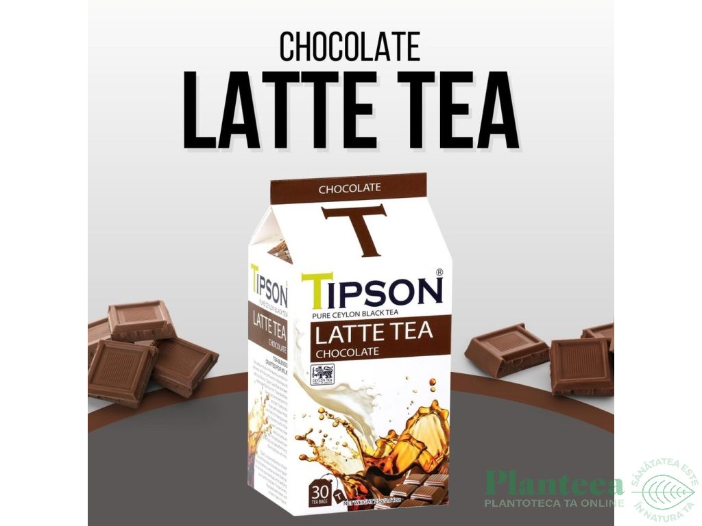 Ceai Latte negru pur ceylon Chocolate 2,5gx30dz - TIPSON