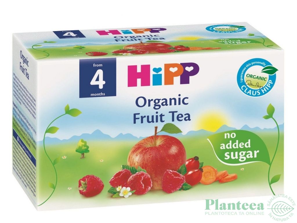 Ceai fructe bebe +4luni 20dz - HIPP ORGANIC