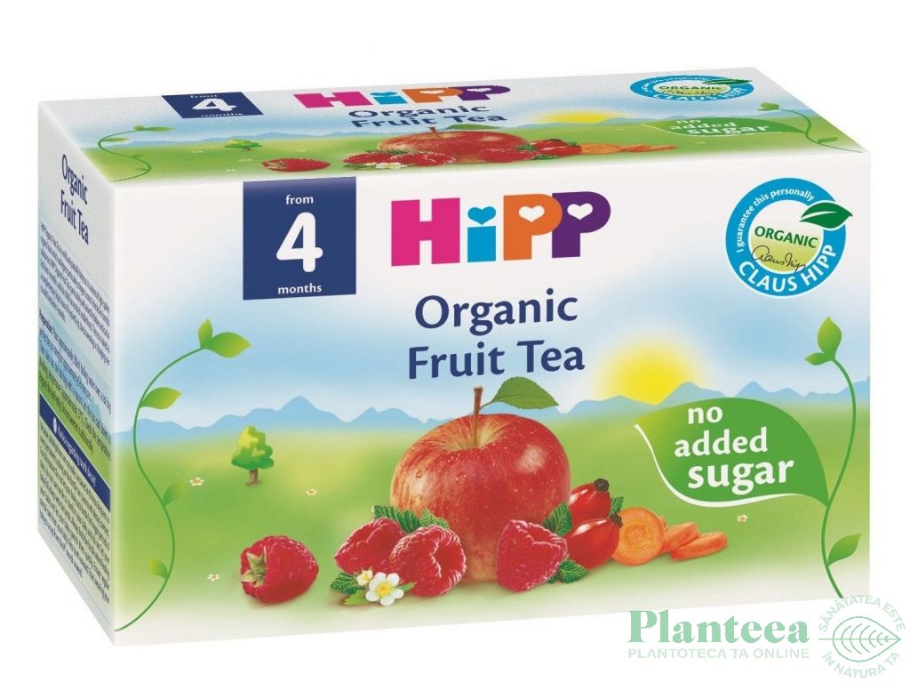 Ceai fructe bebe +4luni 20dz - HIPP ORGANIC