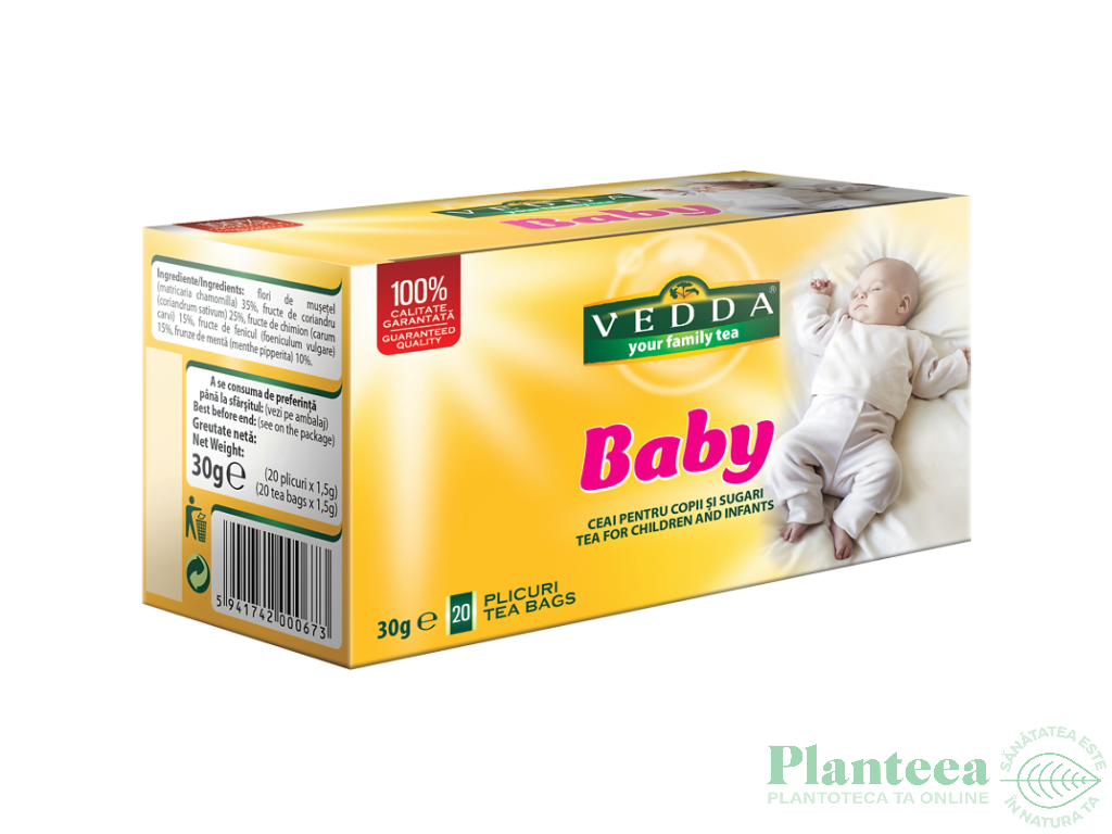 Ceai copii sugari Baby 1,5g x 20dz - VEDDA