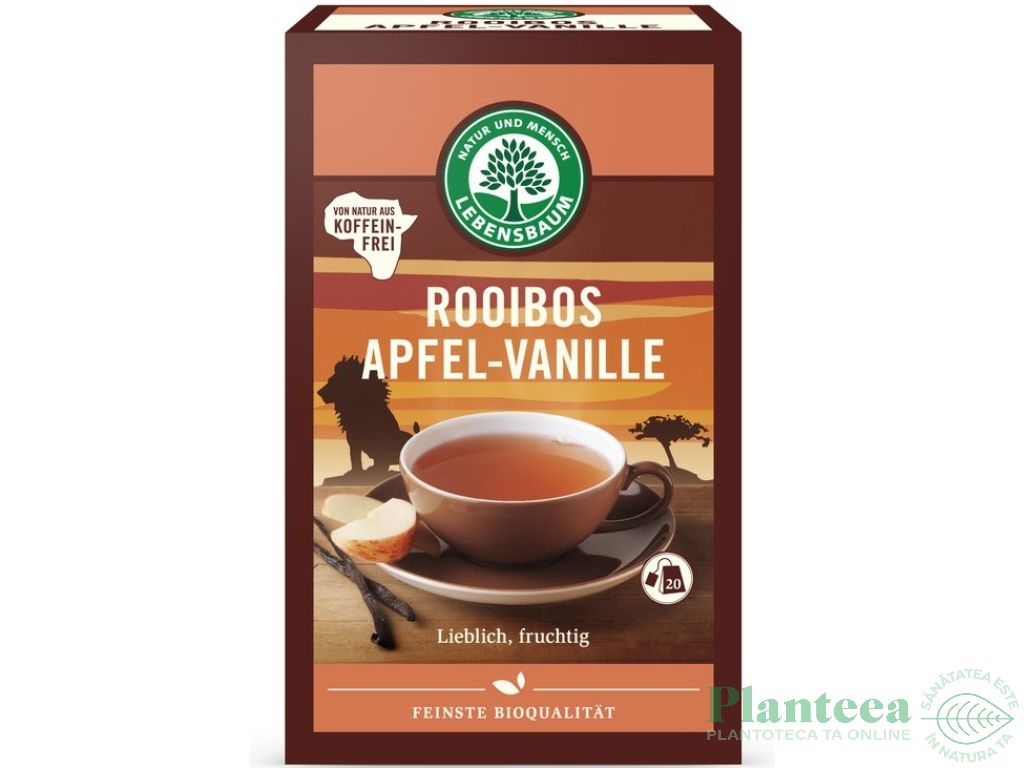 Ceai rooibos mere vanilie eco 20dz - LEBENSBAUM