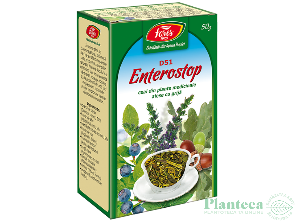 Ceai enterostop [antidiareic] 50g - FARES