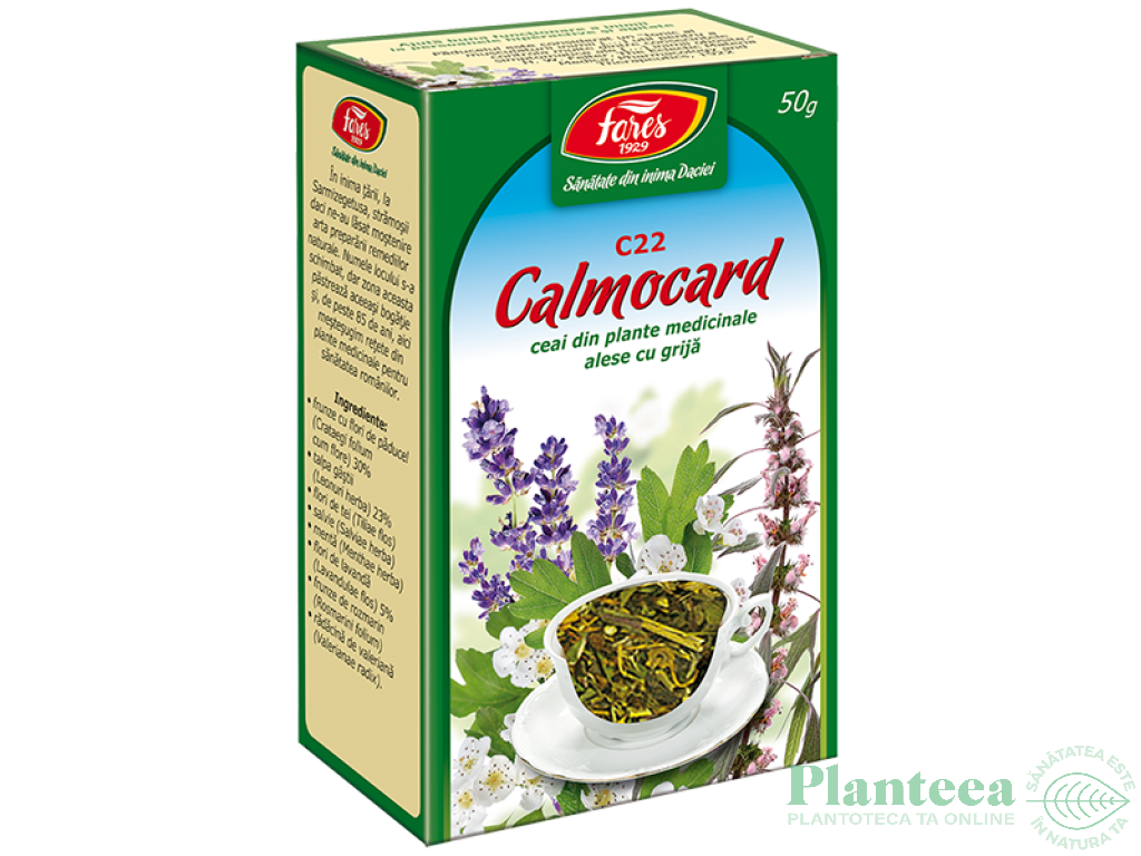 Ceai calmocard [calmant cardiac] 50g - FARES