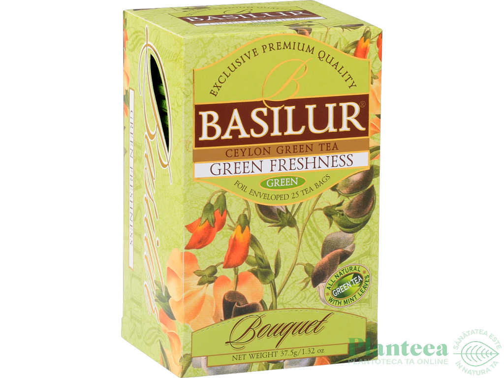 Ceai verde ceylon Bouquet green freshness 1,5gx25dz - BASILUR