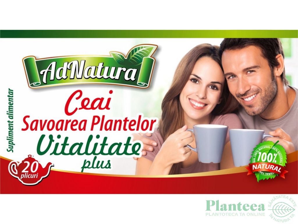Ceai vitalitate plus Savoarea Plantelor 20dz - ADNATURA