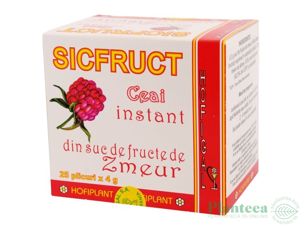 Ceai instant zmeura SicFruct 25pl - HOFIGAL