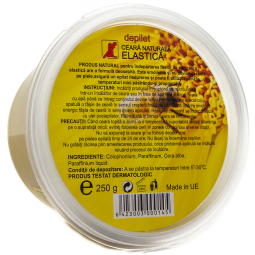 Ceara depilatoare refolosibila elastica naturala Depilet 250ml - GLOBUS