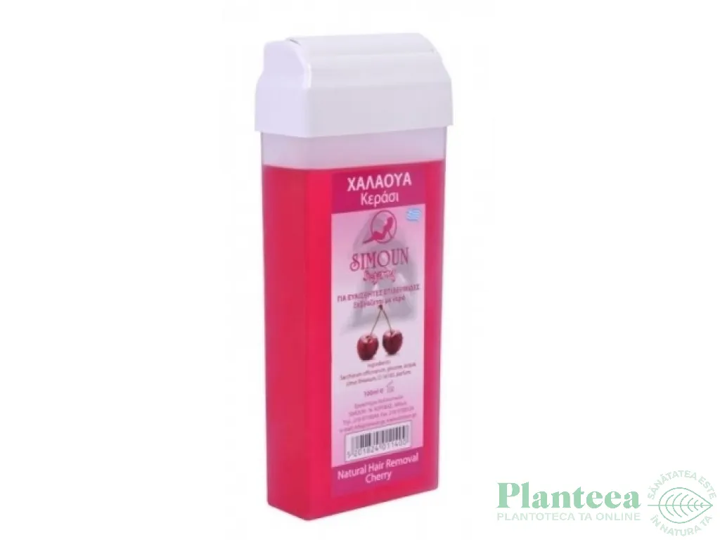 Ceara epilatoare naturala zahar aroma cirese aplicator mare 100ml - SIMOUN